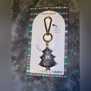 BNWT True to Form Silver Tree that has a message inside Handbag Charm $45